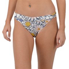 Flowers Pattern Lotus Lily Band Bikini Bottom by HermanTelo