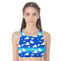 Clouds Tank Bikini Top