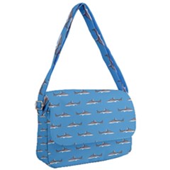 Shark Pattern Courier Bag by bloomingvinedesign