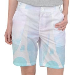 Pastel Eiffel s Tower, Paris Pocket Shorts