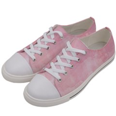 Pink Blurry Pastel Watercolour Ombre Women s Low Top Canvas Sneakers by Lullaby