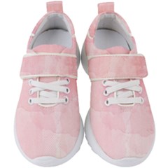 Pink Blurry Pastel Watercolour Ombre Kids  Velcro Strap Shoes by Lullaby