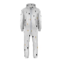 Grey Hearts Print Romantic Hooded Jumpsuit (kids)