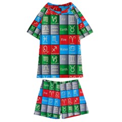 Astrology Signs Kids  Swim Tee And Shorts Set