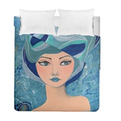 Blue Girl Duvet Cover Double Side (full/ Double Size) by CKArtCreations