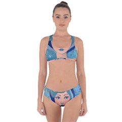 Blue Girl Criss Cross Bikini Set by CKArtCreations