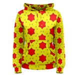 Pattern Red Star Texture Star Women s Pullover Hoodie