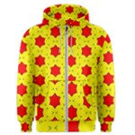 Pattern Red Star Texture Star Men s Zipper Hoodie