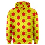 Pattern Red Star Texture Star Men s Overhead Hoodie