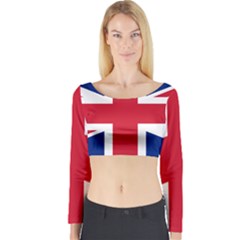 Uk Flag Long Sleeve Crop Top by FlagGallery