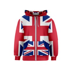 Uk Flag Kids  Zipper Hoodie by FlagGallery