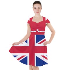 Uk Flag Cap Sleeve Midi Dress by FlagGallery