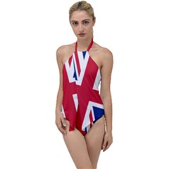 Uk Flag Union Jack Go With The Flow One Piece Swimsuit by FlagGallery