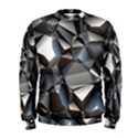 Triangles Polygon Color Silver Uni Men s Sweatshirt View1