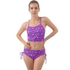 Pattern Pink Stars Texture Seamless Mini Tank Bikini Set by Simbadda