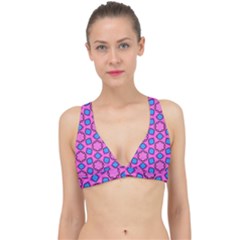 Pattern Pink Stars Texture Seamless Classic Banded Bikini Top