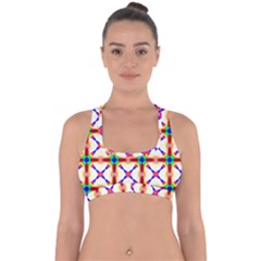 Rainbow Pattern Pattern Texture Cross Back Hipster Bikini Top 