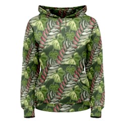 Leaves Seamless Pattern Design Women s Pullover Hoodie by Simbadda