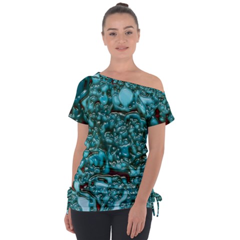 Background Organic Pattern Alie Tie-up Tee by Simbadda