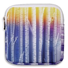 Birch Tree Background Scrapbooking Mini Square Pouch by Simbadda