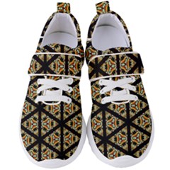 Pattern Stained Glass Triangles Women s Velcro Strap Shoes by Simbadda