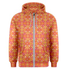  Pattern Abstract Orange Men s Zipper Hoodie