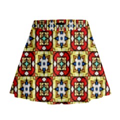 Church Pattern Church Texture Mini Flare Skirt by Simbadda