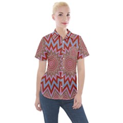 Abstract Art Abstract Background Women s Short Sleeve Pocket Shirt