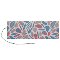 Leaves Art Pattern Roll Up Canvas Pencil Holder (m)