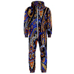 Vintage Retro Texture Decoration Pattern Color Circle Ornament Art Design Bright Symmetry Style  Hooded Jumpsuit (men)  by Vaneshart