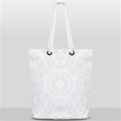 Circle Vector Background Abstract Full Print Rope Handle Tote (small) by Bajindul