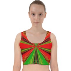 Abstract Art Fractal Modern Art Velvet Racer Back Crop Top