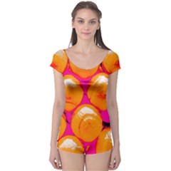 Pop Art Tennis Balls Boyleg Leotard  by essentialimage