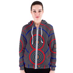 Art Design Fractal Circle Women s Zipper Hoodie by Wegoenart