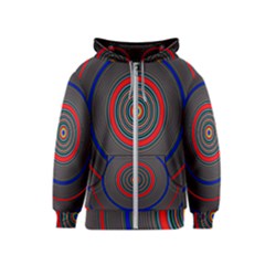 Art Design Fractal Circle Kids  Zipper Hoodie by Wegoenart