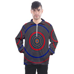 Art Design Fractal Circle Men s Half Zip Pullover by Wegoenart