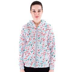 Rainy Day Pattern Women s Zipper Hoodie