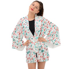 Rainy Day Pattern Long Sleeve Kimono by HelgaScand