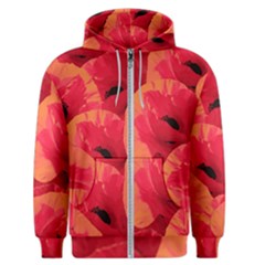 Poppies  Men s Zipper Hoodie by HelgaScand