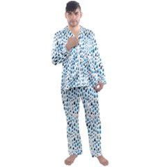 Rain Drops Men s Satin Pajamas Long Pants Set