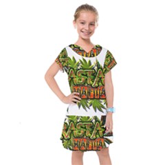 Cannabis Hemp Hashish Illegal Drug Trade Rasta Kids  Drop Waist Dress by Vaneshart