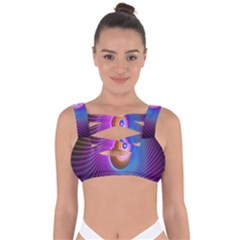 3d Abstract Fractal Bright Bandaged Up Bikini Top