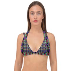 Abstract 11 Double Strap Halter Bikini Top