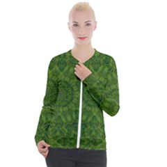 Fauna Nature Ornate Leaf Casual Zip Up Jacket by pepitasart