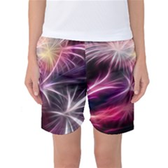 Fireworks Rocket Night Lights Flash Women s Basketball Shorts by Bajindul