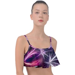 Fireworks Rocket Night Lights Flash Frill Bikini Top by Bajindul