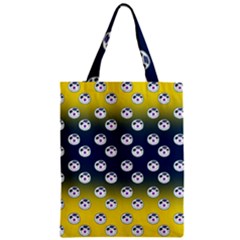 English Breakfast Yellow Pattern Blue Ombre Zipper Classic Tote Bag by snowwhitegirl