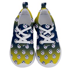 English Breakfast Yellow Pattern Blue Ombre Running Shoes