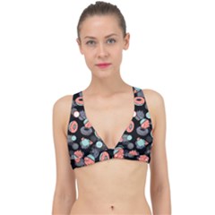 Seamless Sweets Background Classic Banded Bikini Top