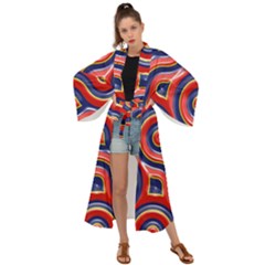 Pattern Curve Design Maxi Kimono